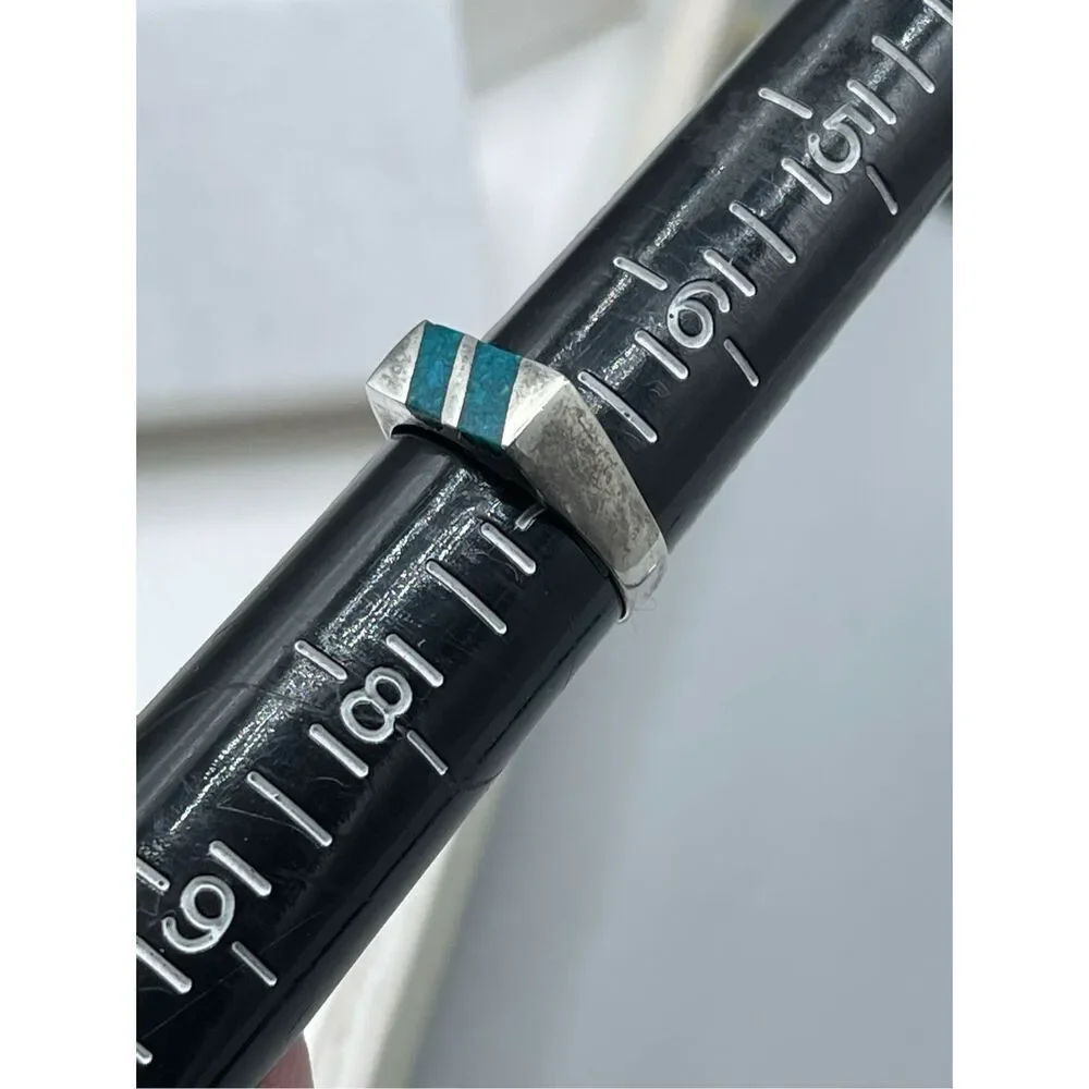 Vintage made in Mexico JPC turquoise and silver ring.